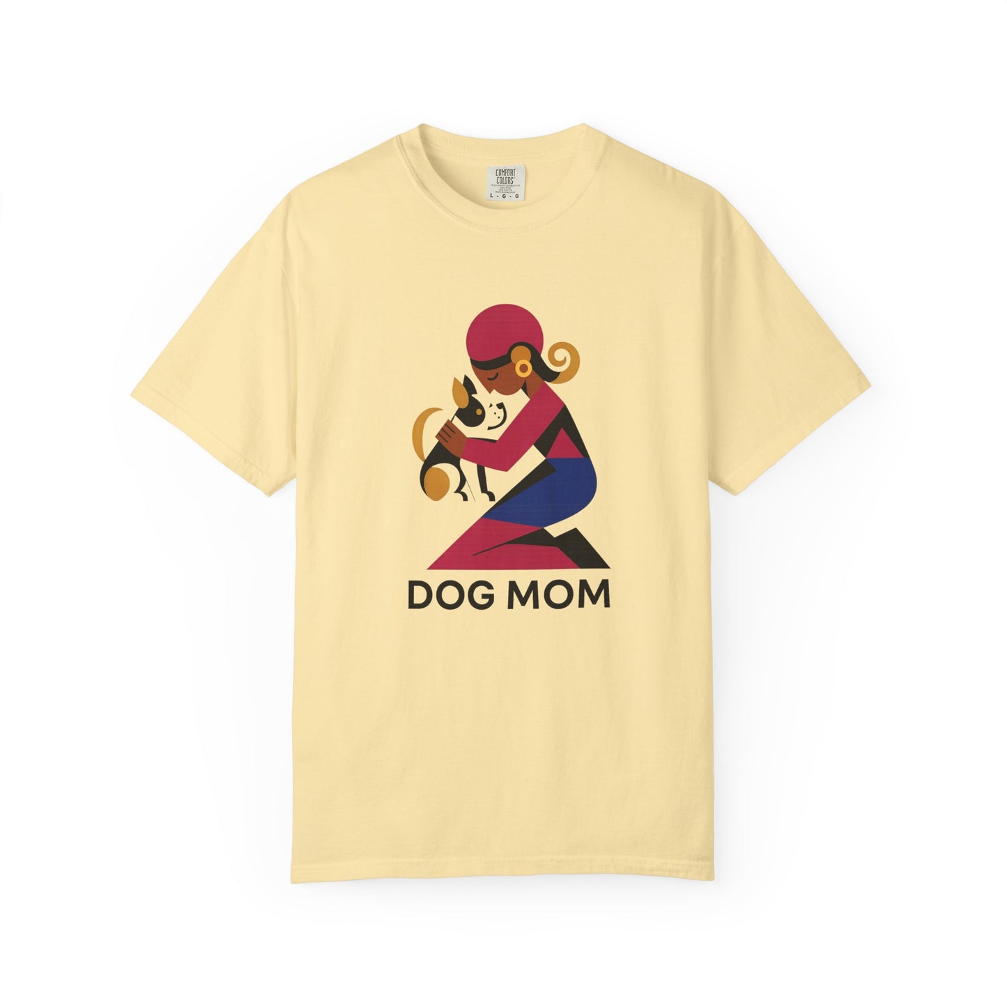 Dog Mom Garment-Dyed T-Shirt, Gift for Dog Lovers, Casual Wear, Pet Owner Apparel, Mother's Day Gift, Animal Lover Tee