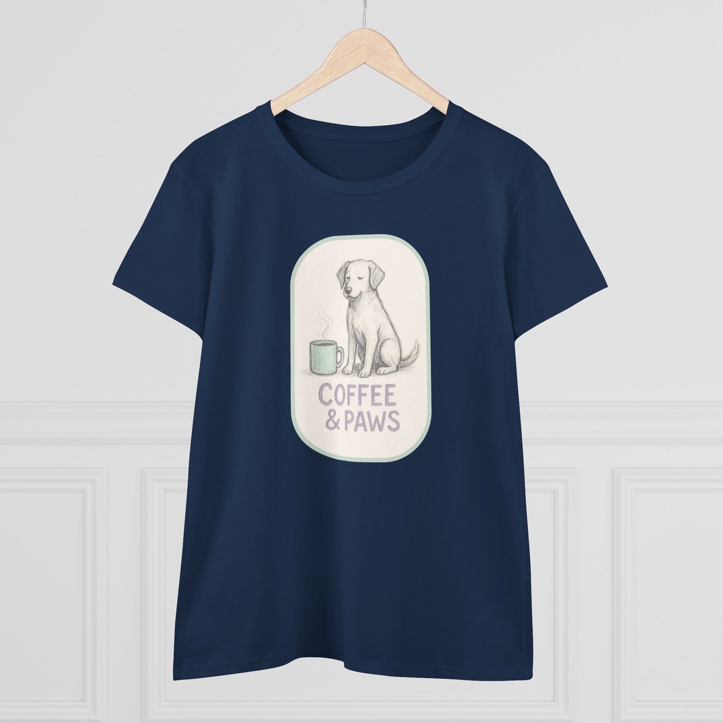 Copy of Coffee & Paws Women's Tee - Cozy Cotton Shirt for Pet Lovers, Casual Wear, Gift for Dog Owners, Dog Mom Merchandise, Animal Lover Tee