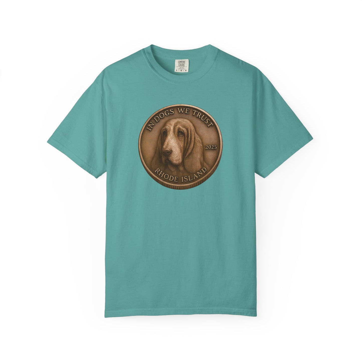 Rhode Island State Coin T-Shirt Collection - Proud Dog Breed Illustrations