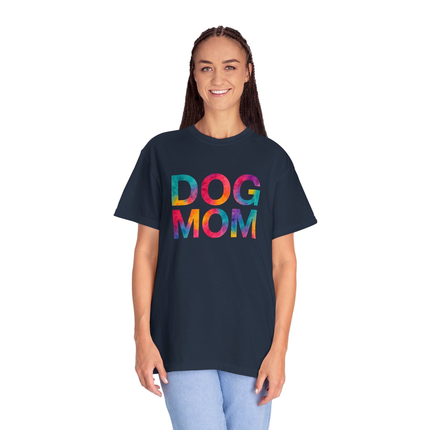 Colorful Dog Mom T-Shirt, Cute Pet Lover Tee, Perfect Gift for Dog Owners, Casual Wear, Animal Lovers Apparel