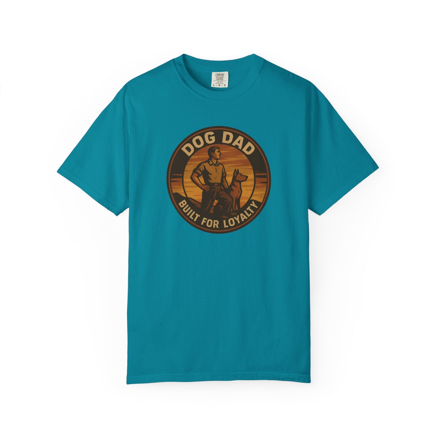 Dog Dad Garment-Dyed T-Shirt, Perfect for Pet Lovers, Gifts for Father's Day, Casual Wear, Outdoor Activities