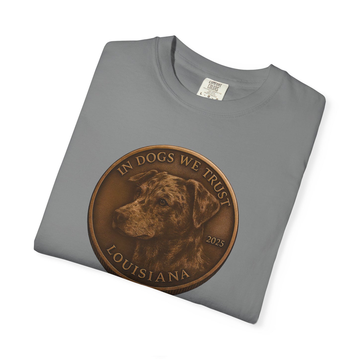 Louisiana State Coin T-Shirt Collection - Proud Dog Breed Illustrations