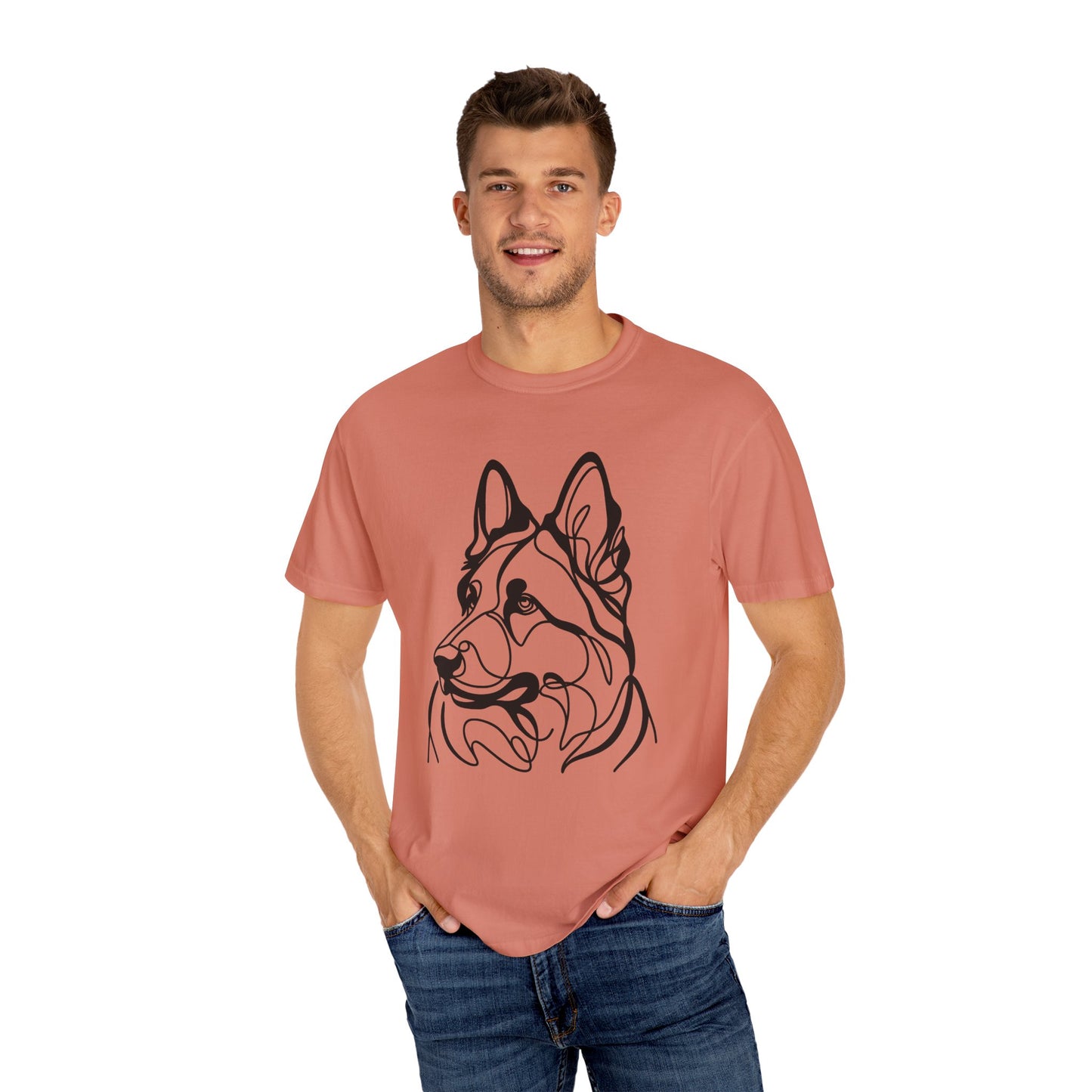 Unisex T-shirt German Shepard Line Art
