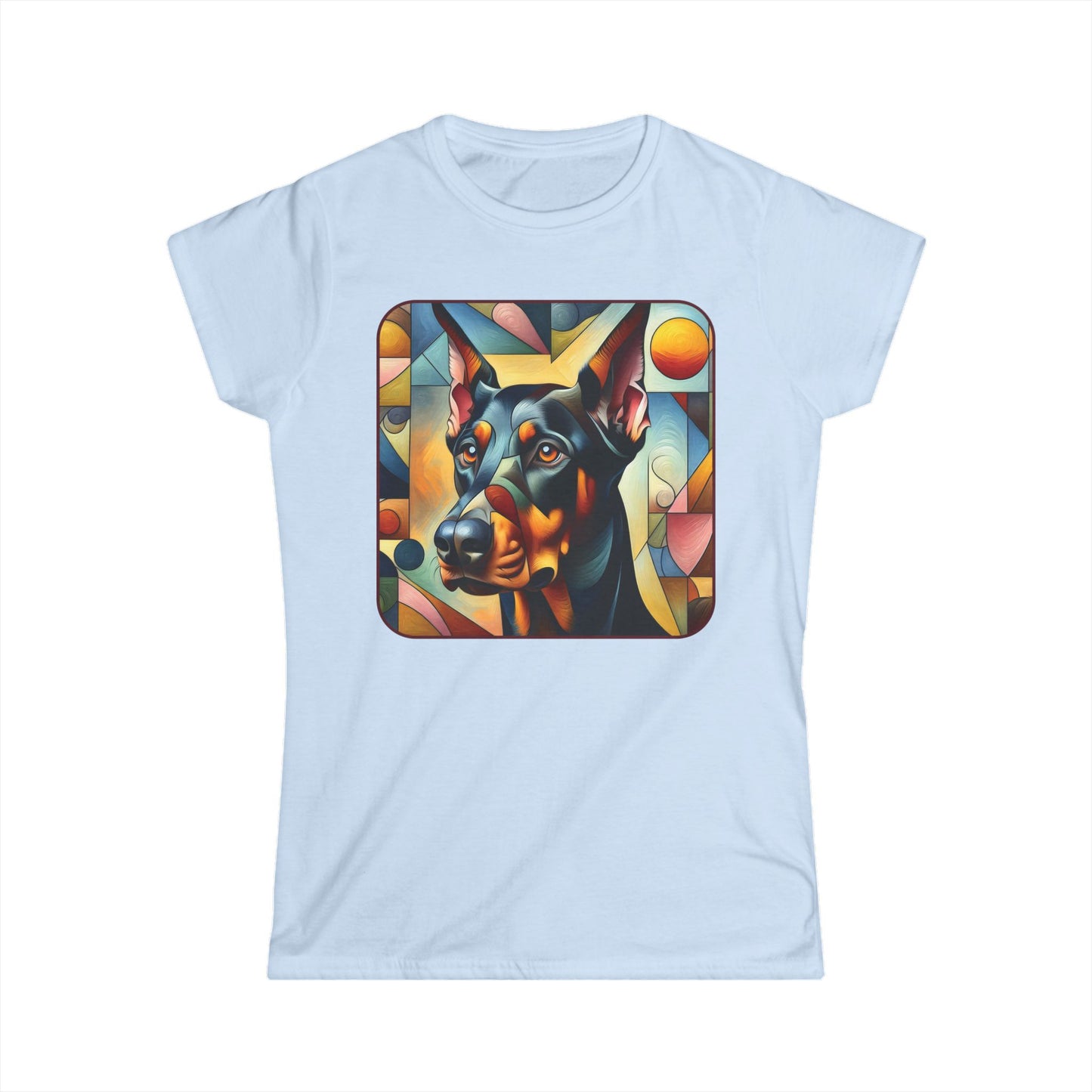 Women's Tee - Doberman Pincher Petcasso Graphic Print