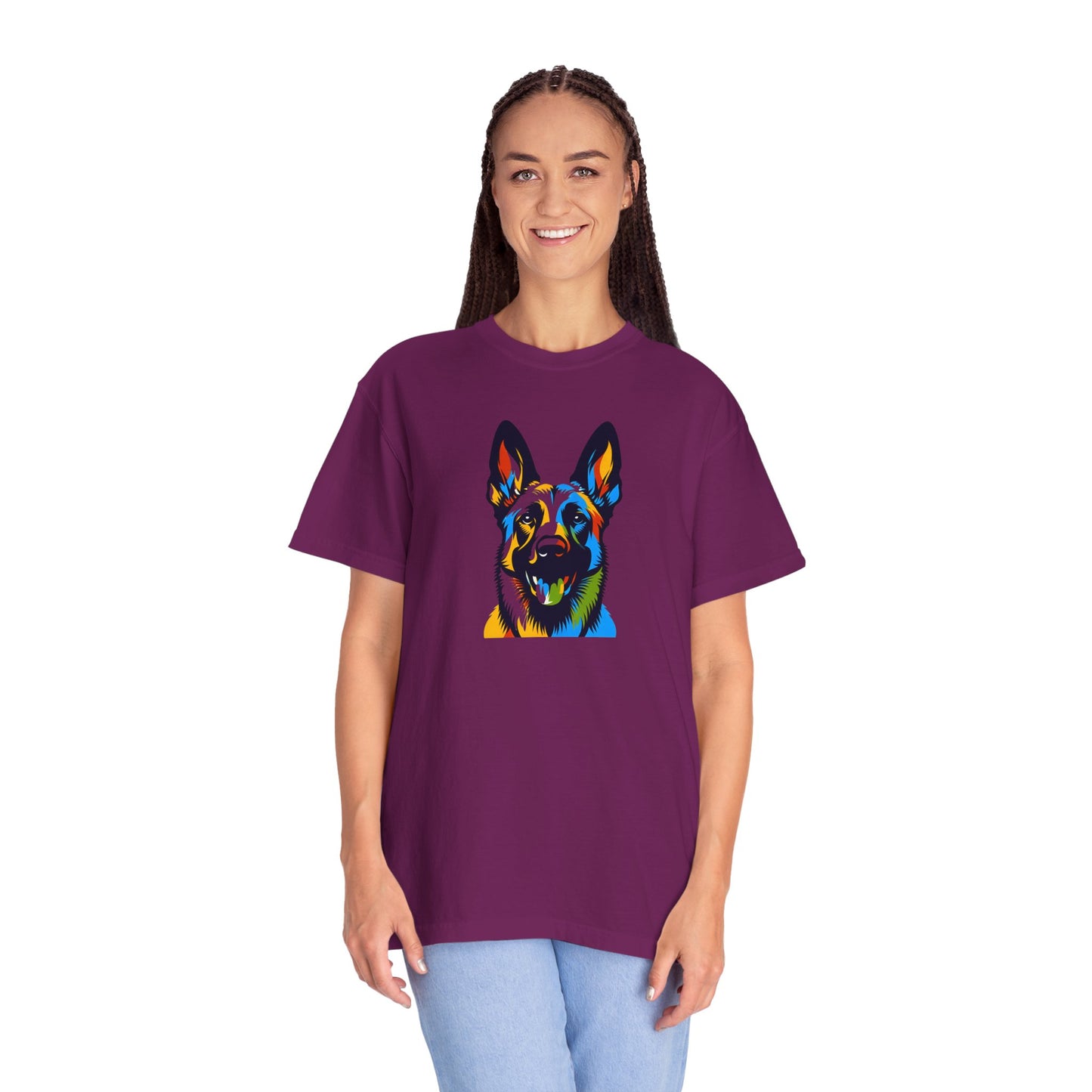 Colorful Belgium Malinois Art Unisex T-Shirt - Perfect for Pet Lovers