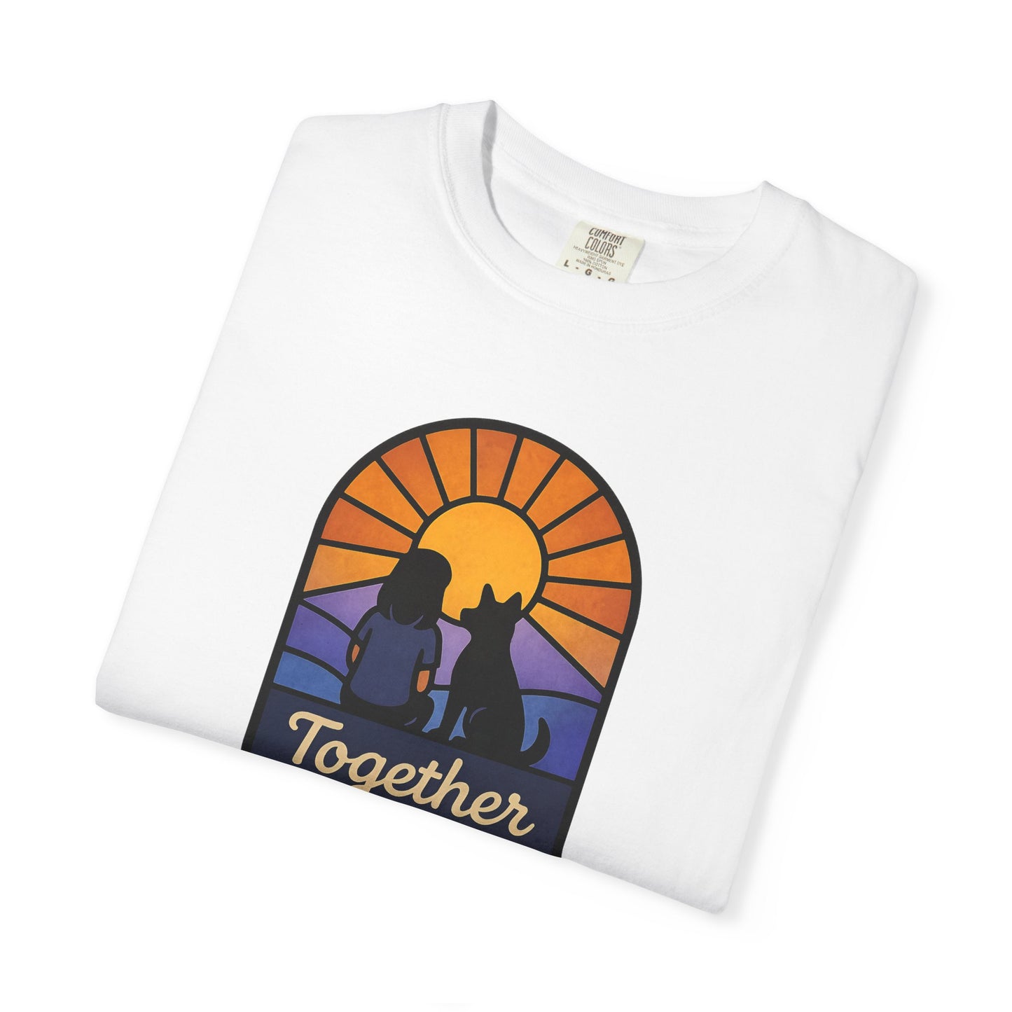 Together Sunset Graphic T-Shirt, Unisex Tee for Families, Casual Wear, Gift for Nature Lovers, Summer Vibe Apparel, Retro Style Shirt