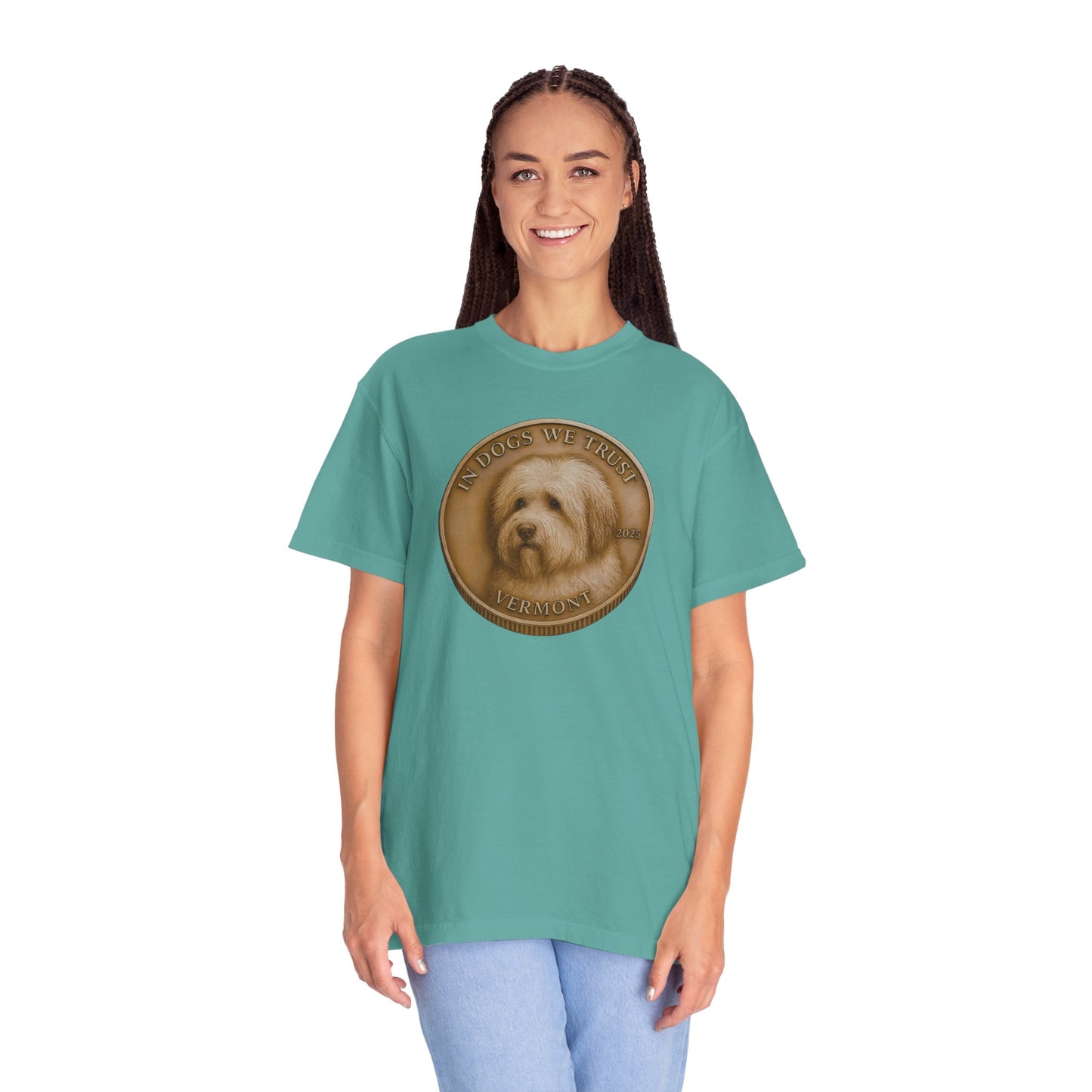 Vermont State Coin T-Shirt Collection - Proud Dog Breed Illustrations