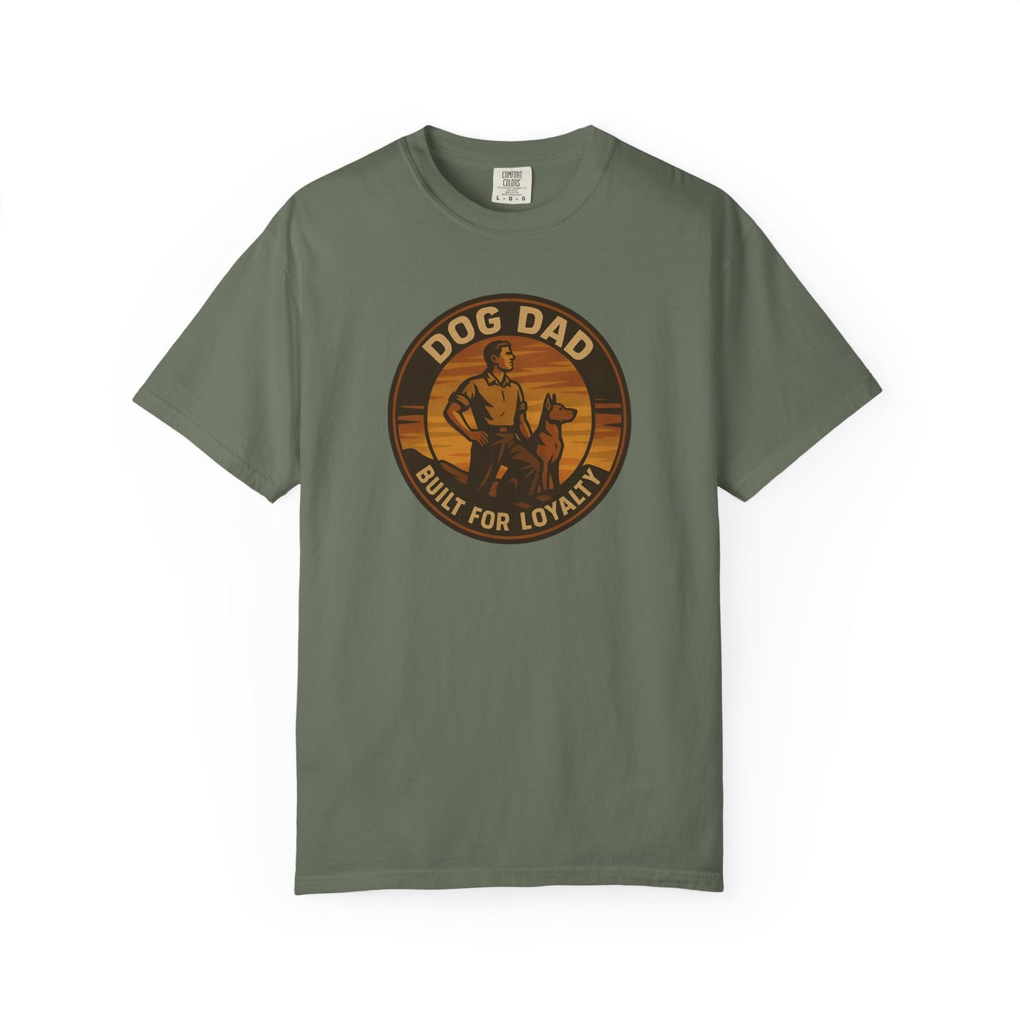 Dog Dad Garment-Dyed T-Shirt, Perfect for Pet Lovers, Gifts for Father's Day, Casual Wear, Outdoor Activities