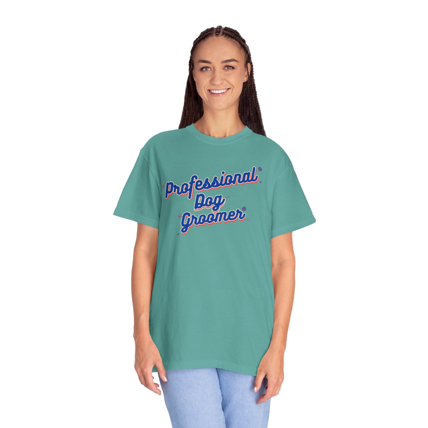 Professional Dog Groomer T-Shirt - Unisex Garment-Dyed Tee for Dog Lovers and Groomers