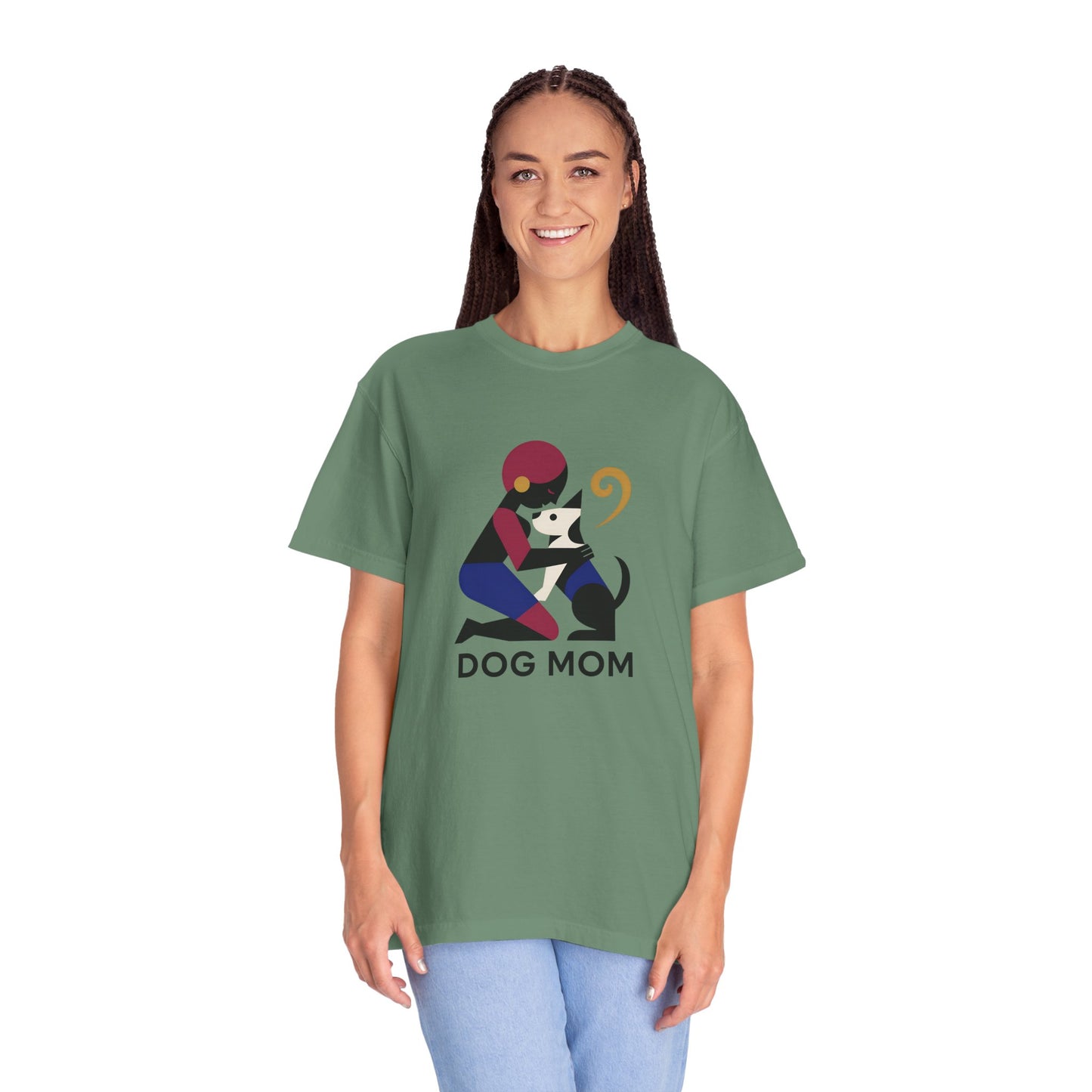 Dog Mom Unisex Garment-Dyed T-Shirt – Perfect Gift for Pet Lovers
