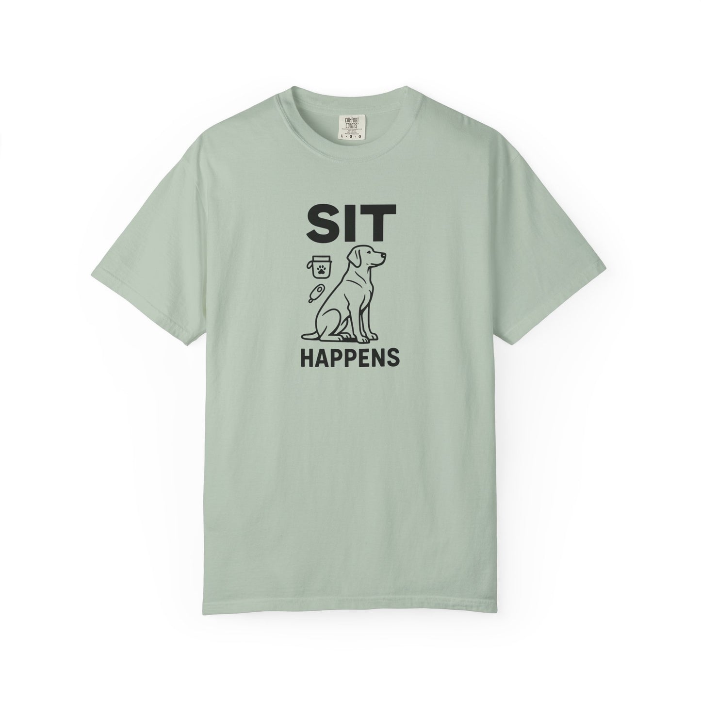 Dog Lovers Unisex T-Shirt - 'Sit Happens' Graphic Tee, Gift for Dog Owners, Pet Lovers, Casual Wear, Funny Dog Shirt
