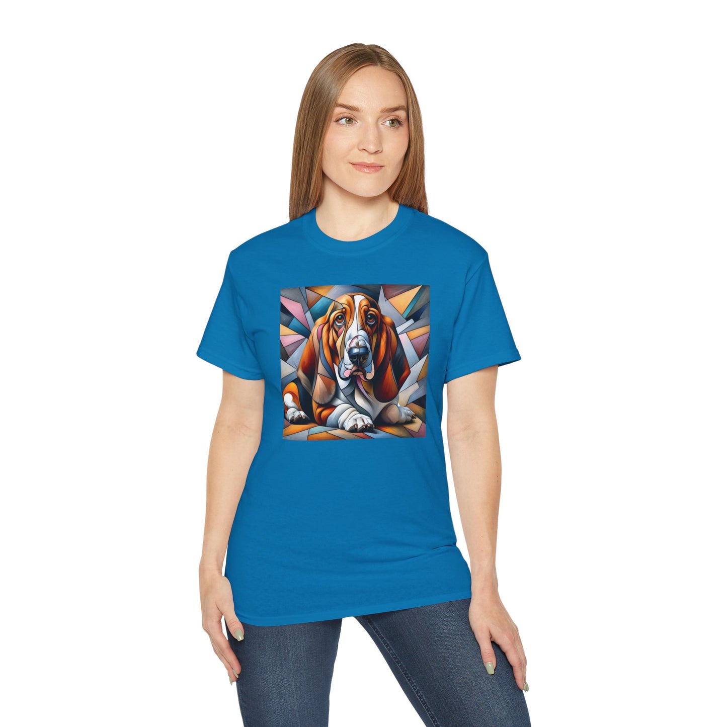 “Melancholy Muse – Petcasso Basset Hound Tee” - Perfect Gift for Dog Lovers