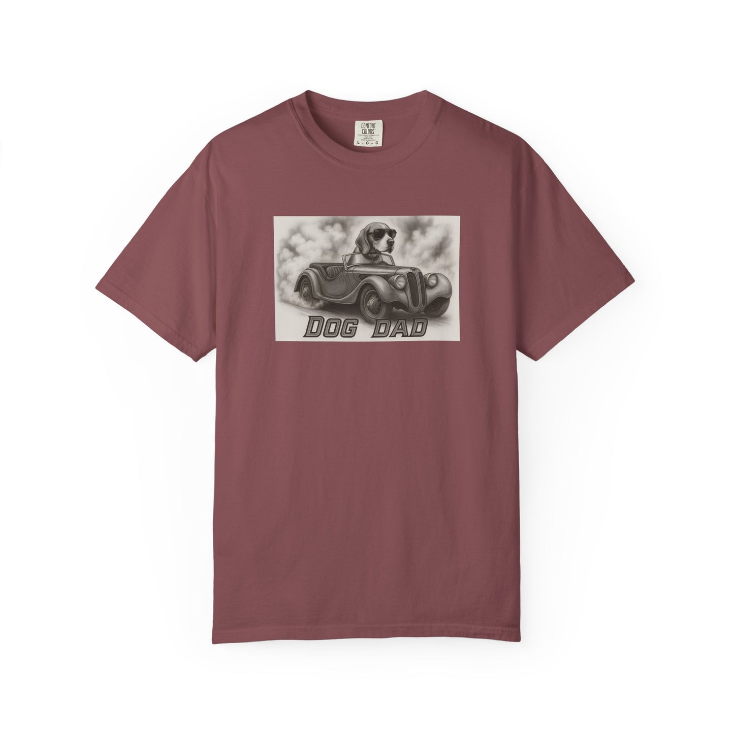 Dog Dad- Beagle - Cool Dogs in Cool Cars T-Shirt Collection | Funny Dog Lover Apparel for Men