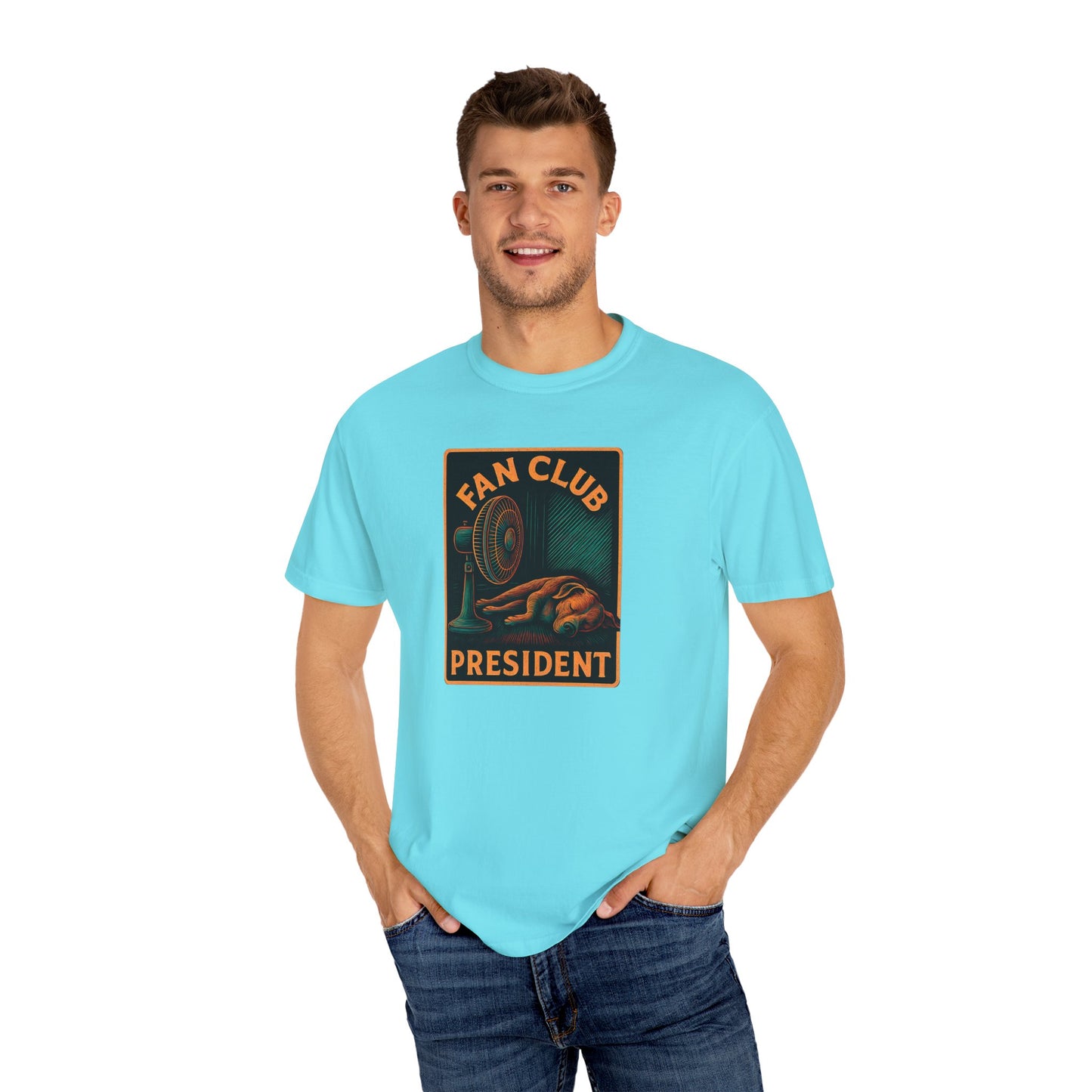Fan Club President Unisex T-shirt, Garment-Dyed Tee, Unique Gift, Club Member Apparel, Casual Wear, Fan Merchandise