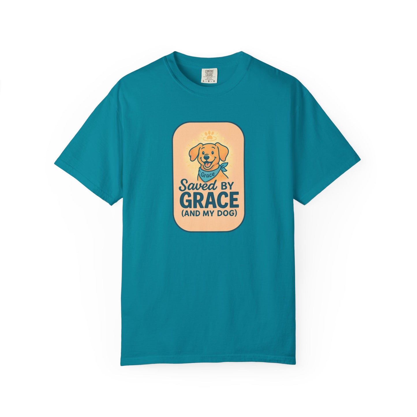 Dog Lover's Saved by Grace T-Shirt, Pet Lover Gift, Casual Tee, Birthday, Dog Adoption, Unisex Fashion, Cute Animal Shirt