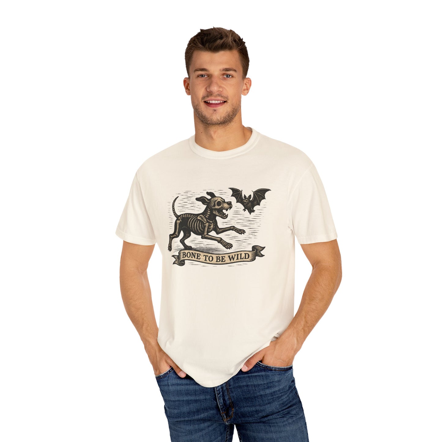Bone To Be Wild Dog T-Shirt, Unisex Pet Lover Shirt, Halloween Tee, Funny Dog Apparel, Gift for Animal Lovers