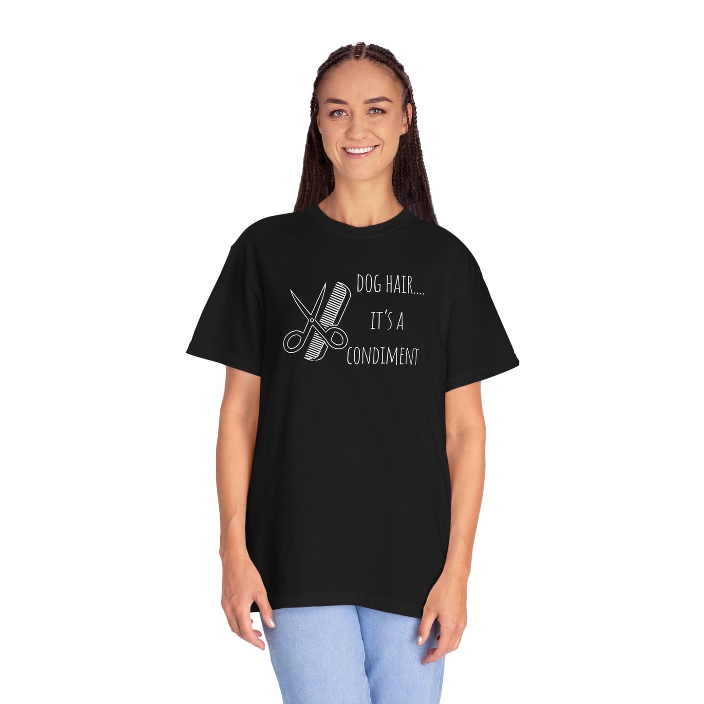 Dog Lover Unisex T-shirt - 'Dog Hair... It's a Condiment'