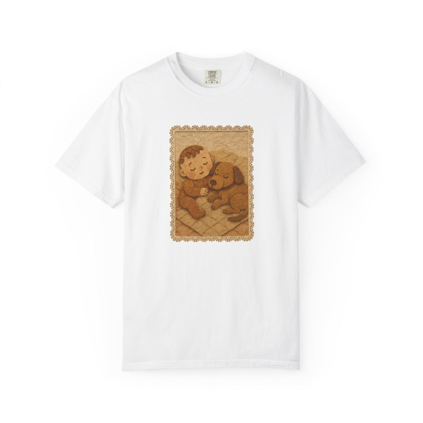 Cute Baby & Puppy Graphic Tee, Cozy Shirt for Dog Lovers and Parents, Gifts for Baby Showers, Birthdays, or Any Celebration