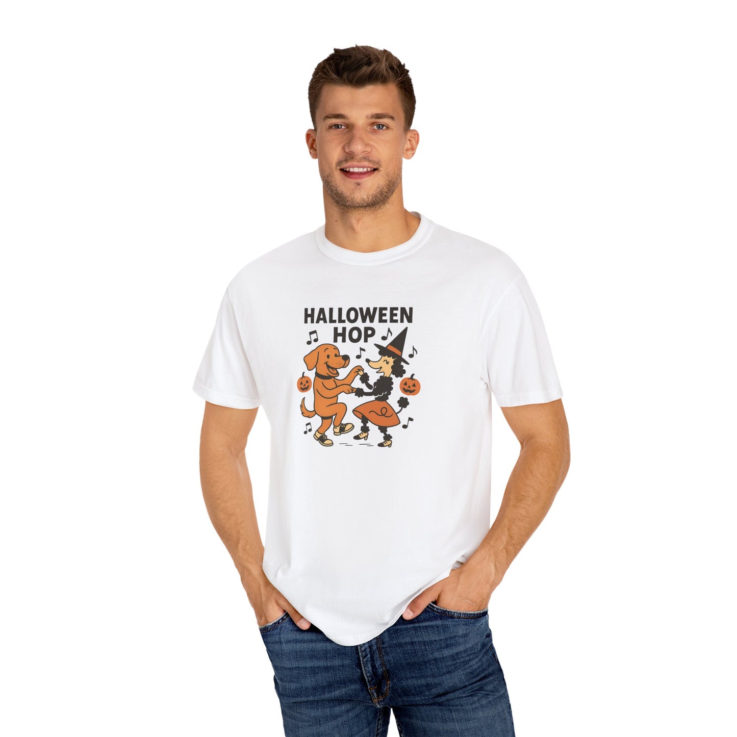 Halloween Hop Unisex T-Shirt, Fun Halloween Tee, Spooky Dance Shirt, Fall Fest Shirt, Unique Halloween Gift
