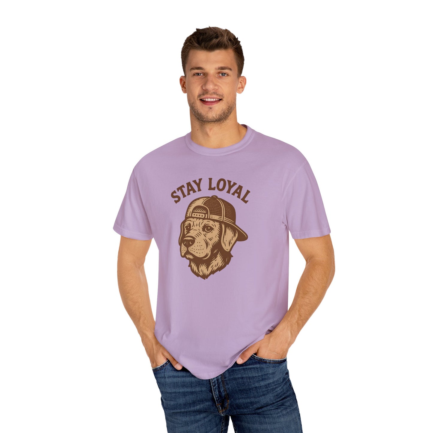 Stay Loyal Dog T-shirt, Unisex Garment-Dyed Tee, Perfect for Dog Lovers, Pet Owners, Casual Wear, Gift for Holidays