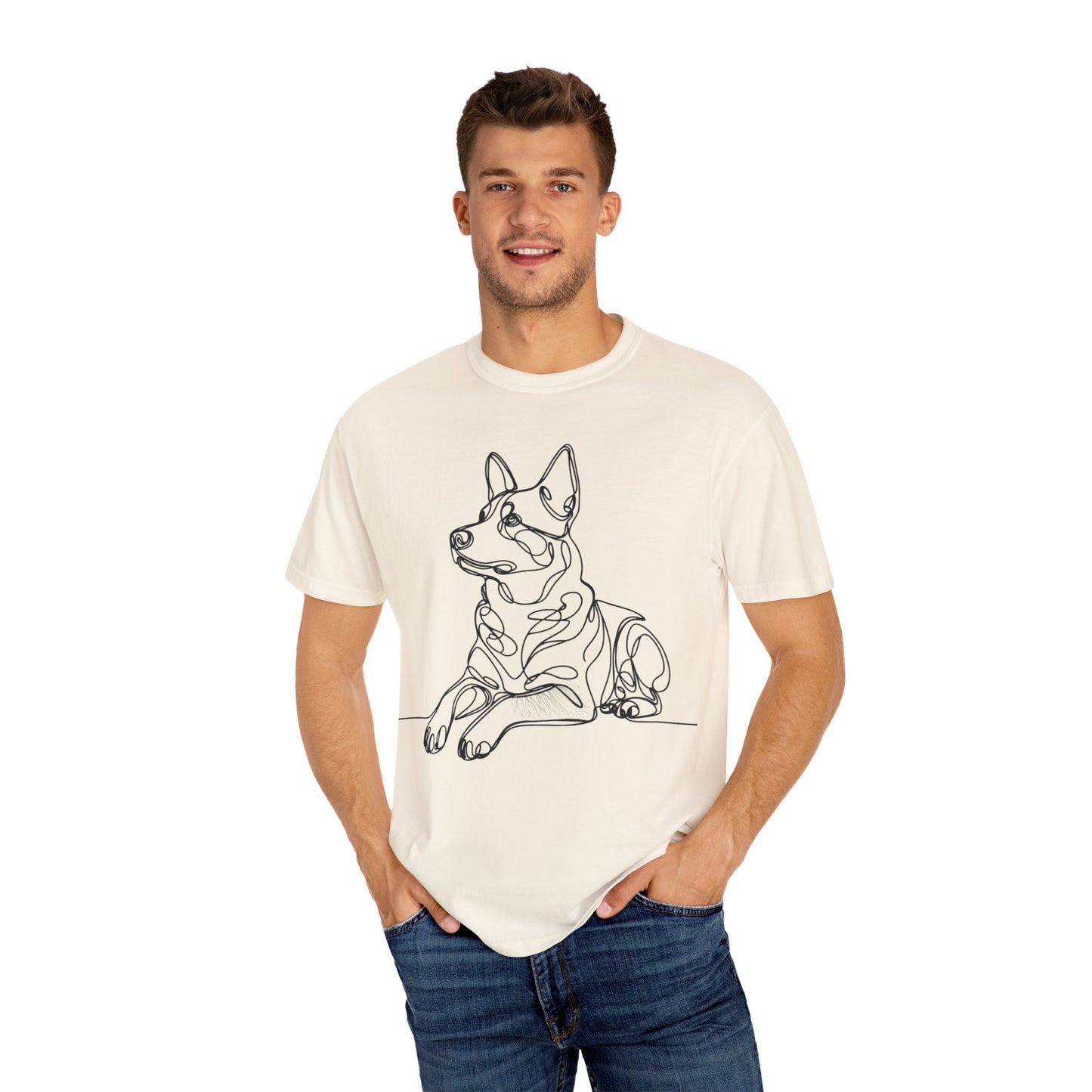 🖤 True Grit – Blue Heeler Line Art Tee - Perfect Gift for Dog Lovers