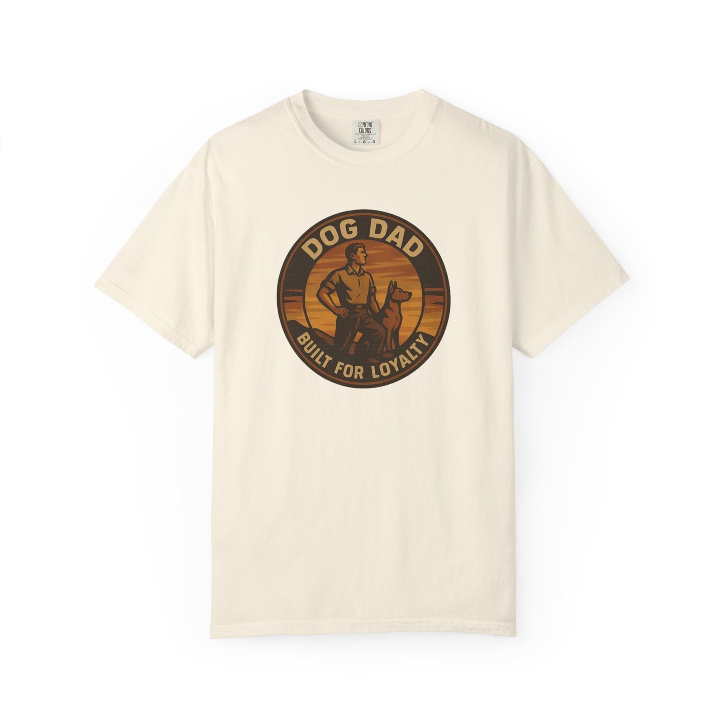 Dog Dad Garment-Dyed T-Shirt, Perfect for Pet Lovers, Gifts for Father's Day, Casual Wear, Outdoor Activities
