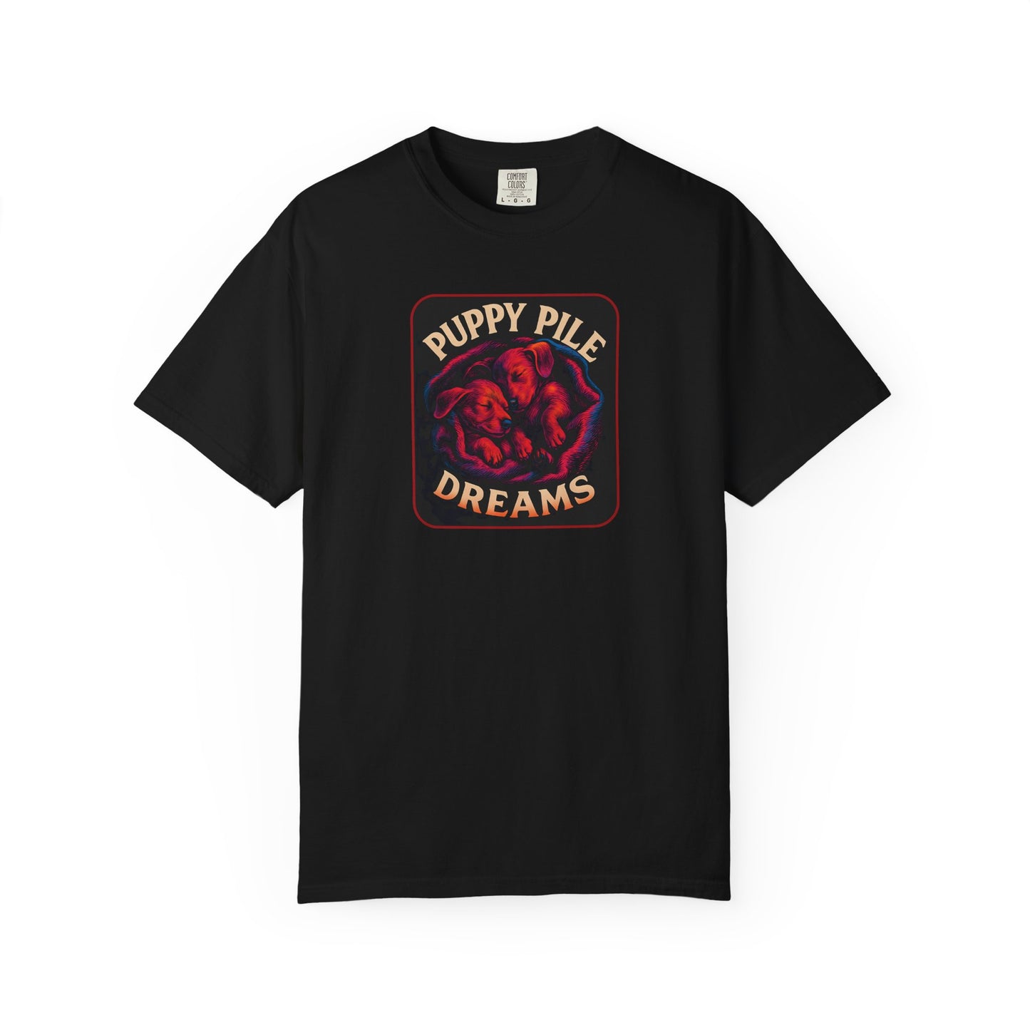 Puppy Pile Dreams T-Shirt, Unisex Tee, Dog Lover Gift, Casual Wear, Comfortable Cotton Shirt, Fun Animal Graphic Tee