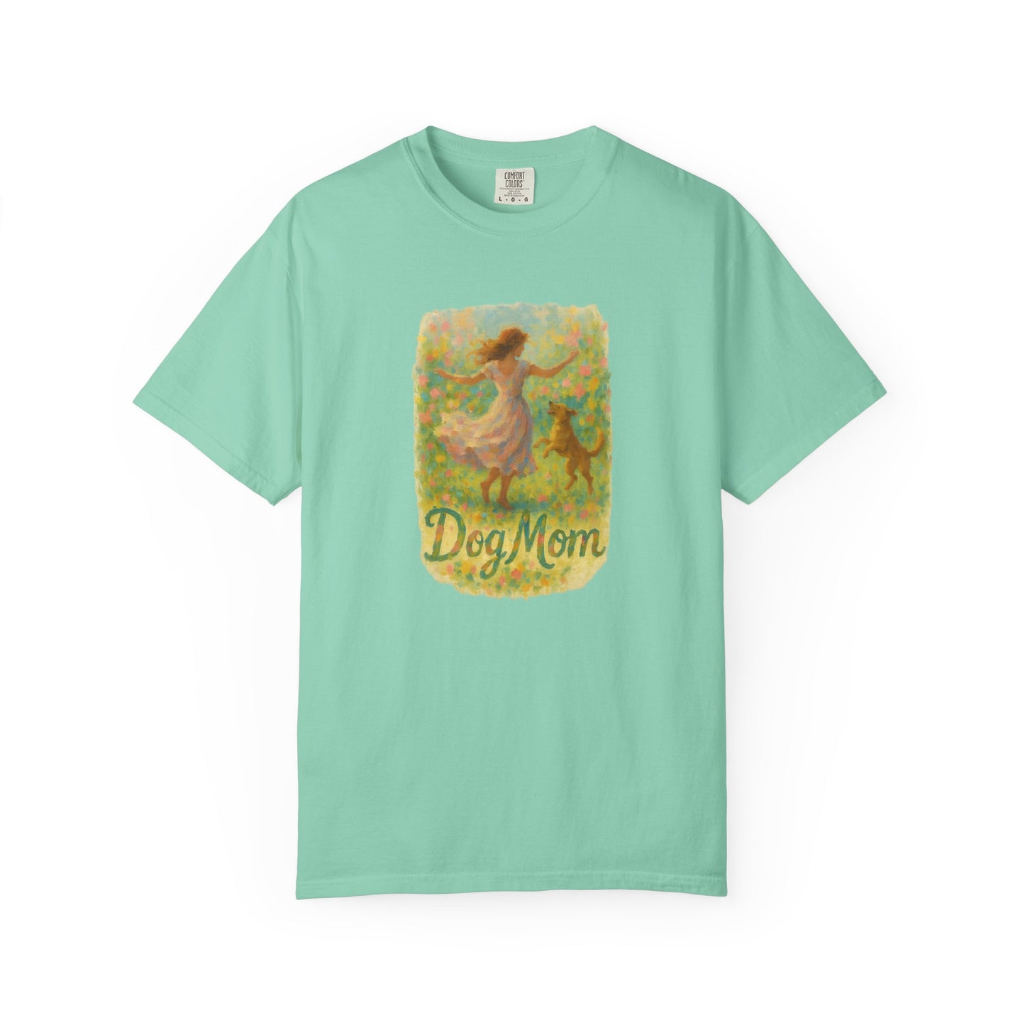 Dog Mom T-Shirt, Cute Animal Lover Tee, Gift for Pet Moms, Garment-Dyed T-Shirt, Casual Summer Shirt, Birthday Gift, Dog Lover Merchandise