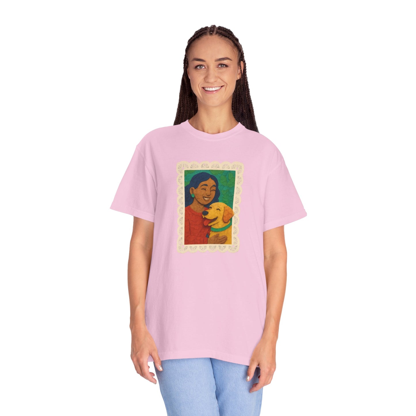 Dog Mom T-shirt - Unisex Garment-Dyed Tee for Dog Lovers