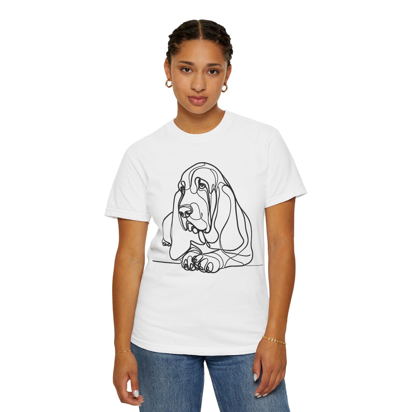 Basset Hound Line Art T-Shirt