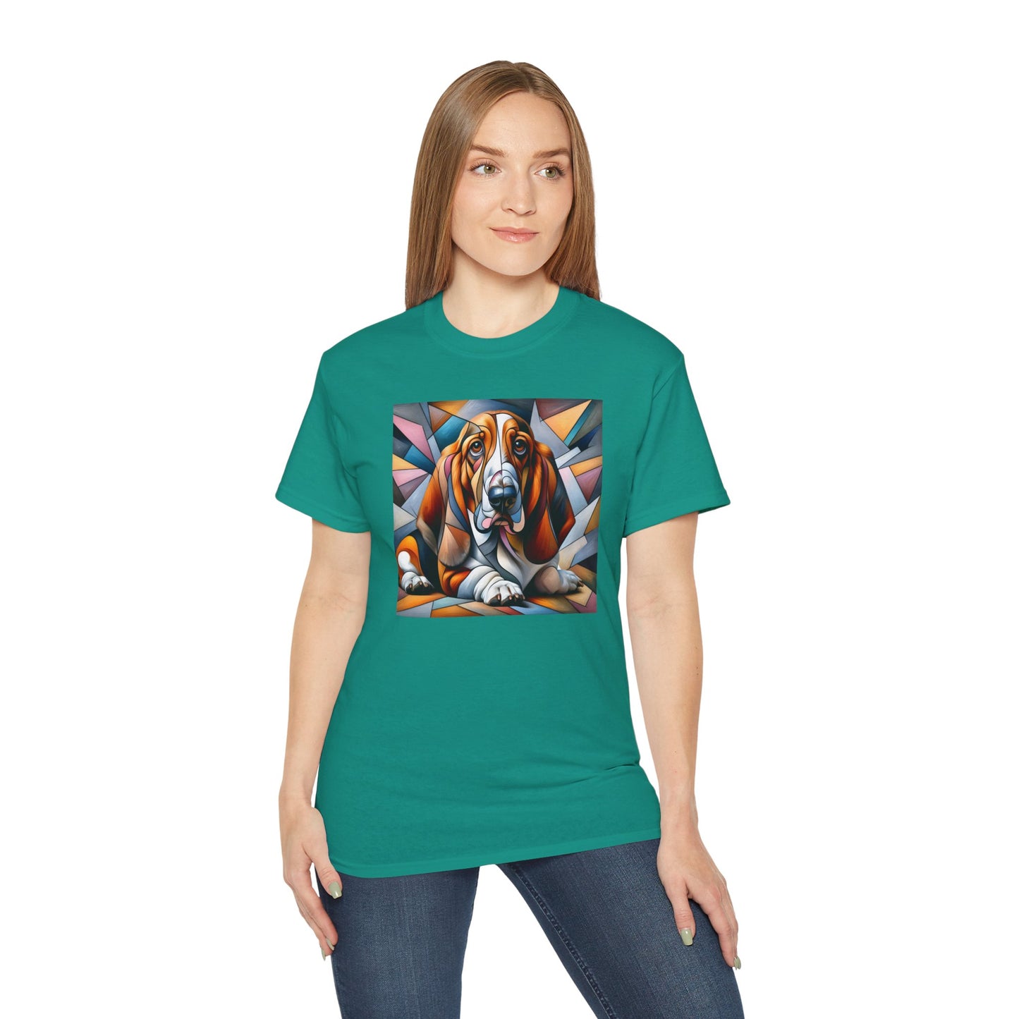 “Melancholy Muse – Petcasso Basset Hound Tee” - Perfect Gift for Dog Lovers