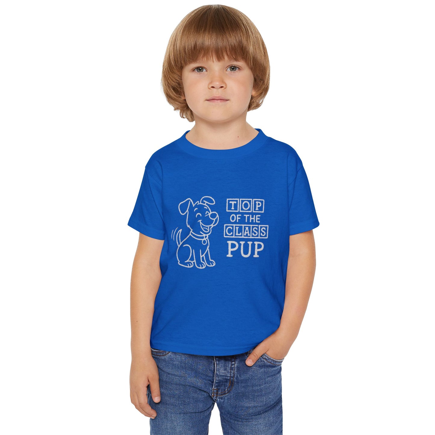 Top of the Class Pup Toddler T-Shirt | Cute Dog Tee for Kids, Birthday Gift, Dog Lovers, Animal Themed Apparel, Gift for Pet Parents