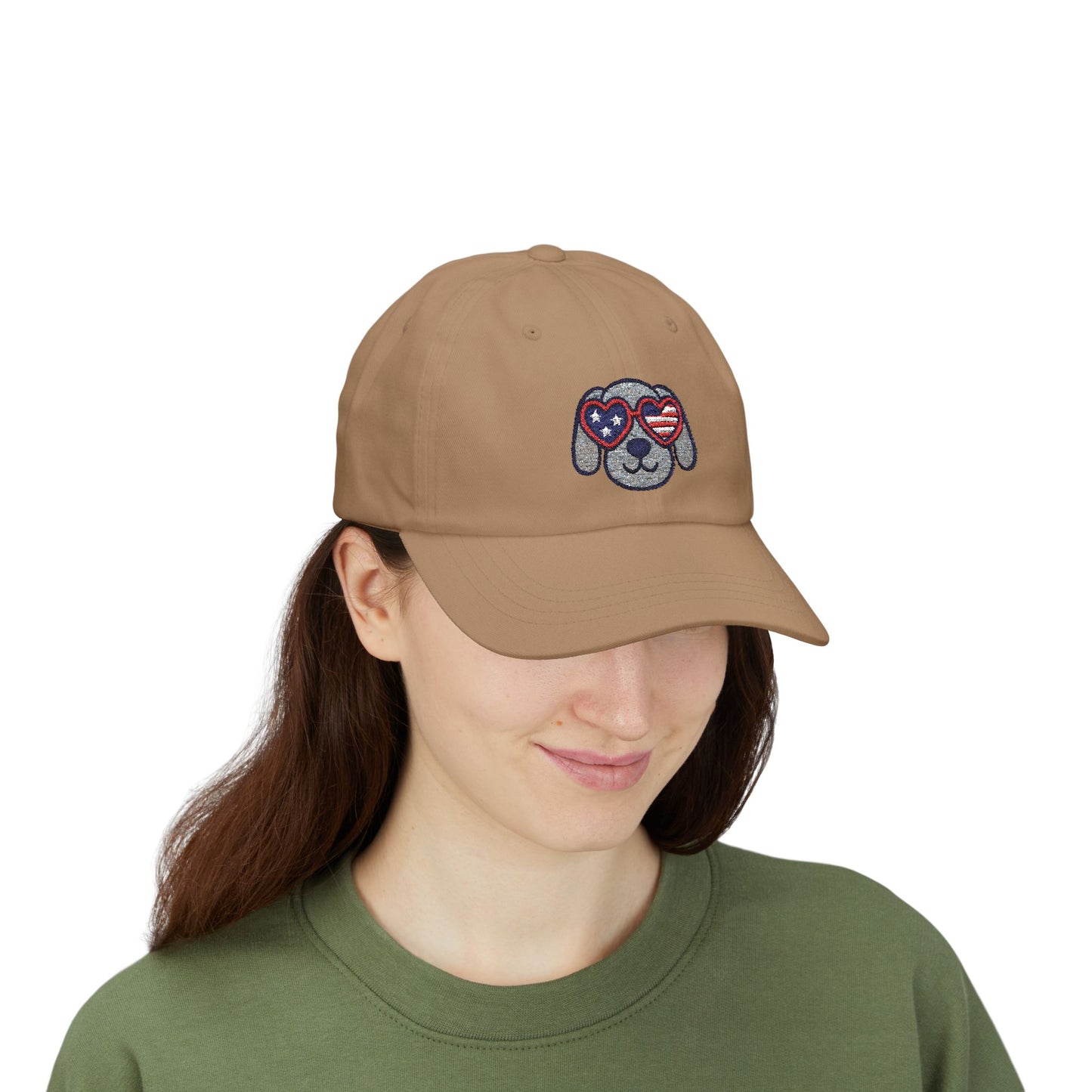 Patriotic Dog Dad Cap – Adjustable Baseball Hat for Animal Lovers, Summer Festivals, Father's Day, Fourth of July, Casual Wear