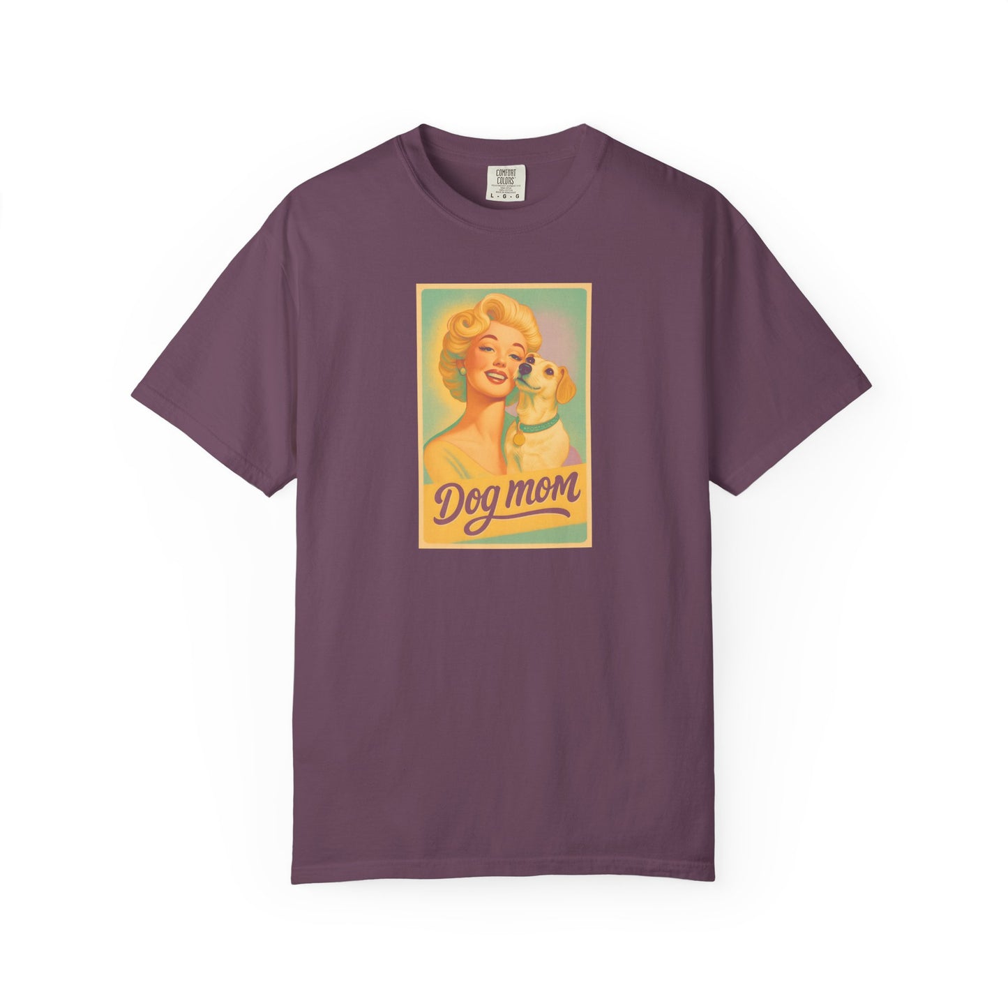 Vintage Dog Mom T-shirt - Unisex Garment-Dyed Tee for Dog Lovers