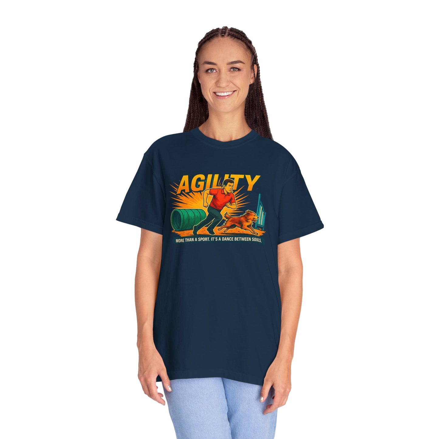 Agility Unisex Garment-Dyed T-Shirt - More Than a Sport, It's a Dance Between Souls