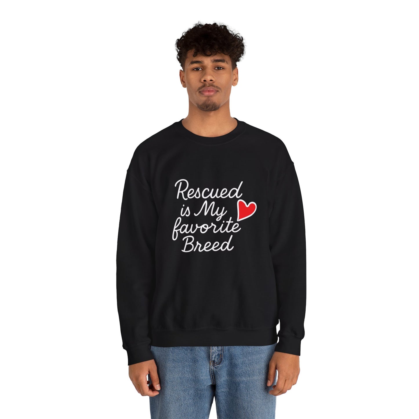 ❤️ Rescued Is My Favorite Breed – Cozy Statement Sweatshirt