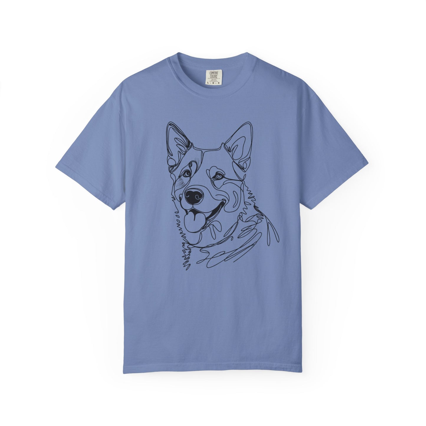 🖤 True Grit – Blue Heeler Line Art Tee