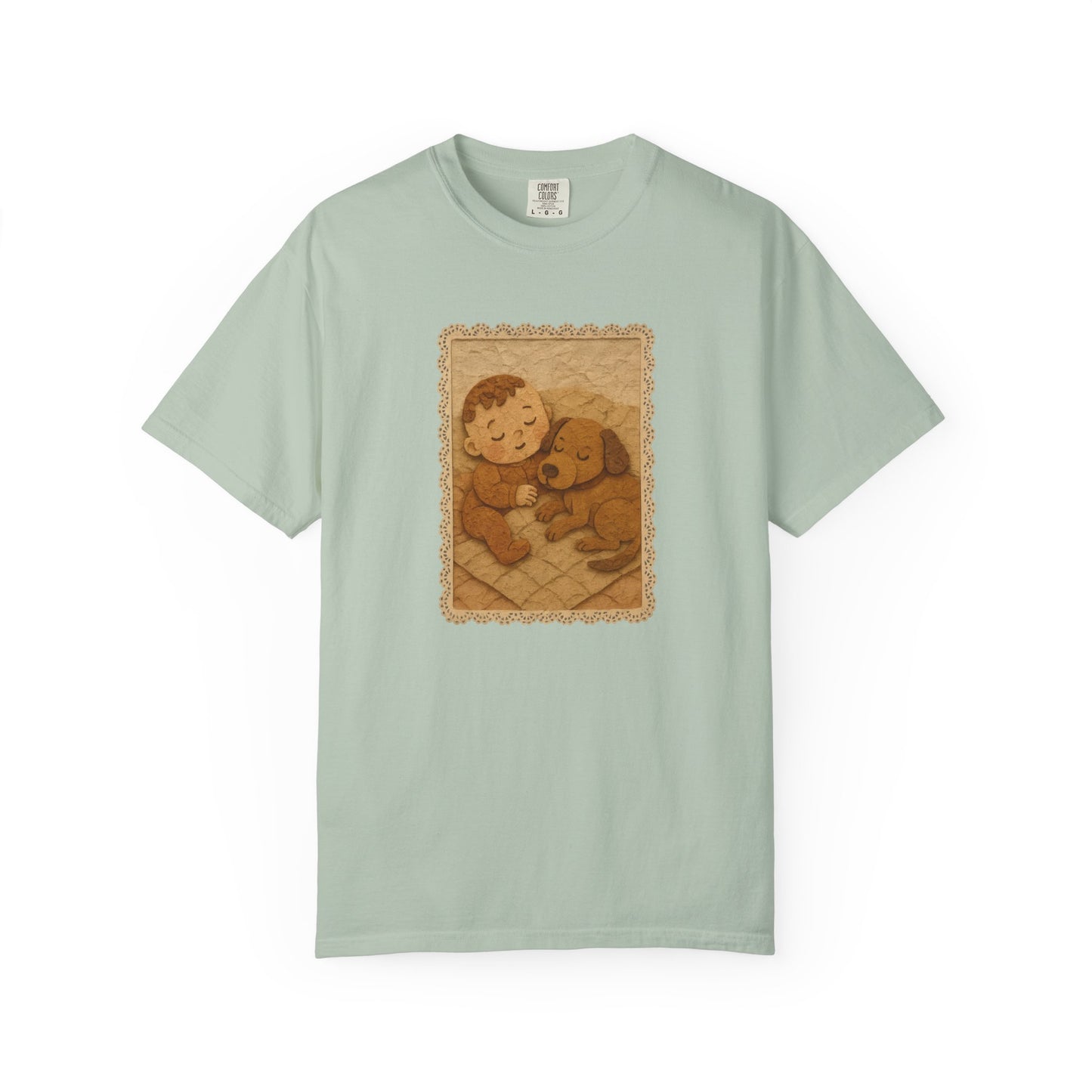 Cute Baby & Puppy Graphic Tee, Cozy Shirt for Dog Lovers and Parents, Gifts for Baby Showers, Birthdays, or Any Celebration