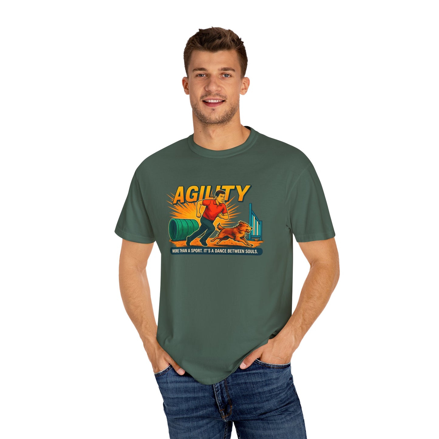Agility Unisex Garment-Dyed T-Shirt - More Than a Sport, It's a Dance Between Souls