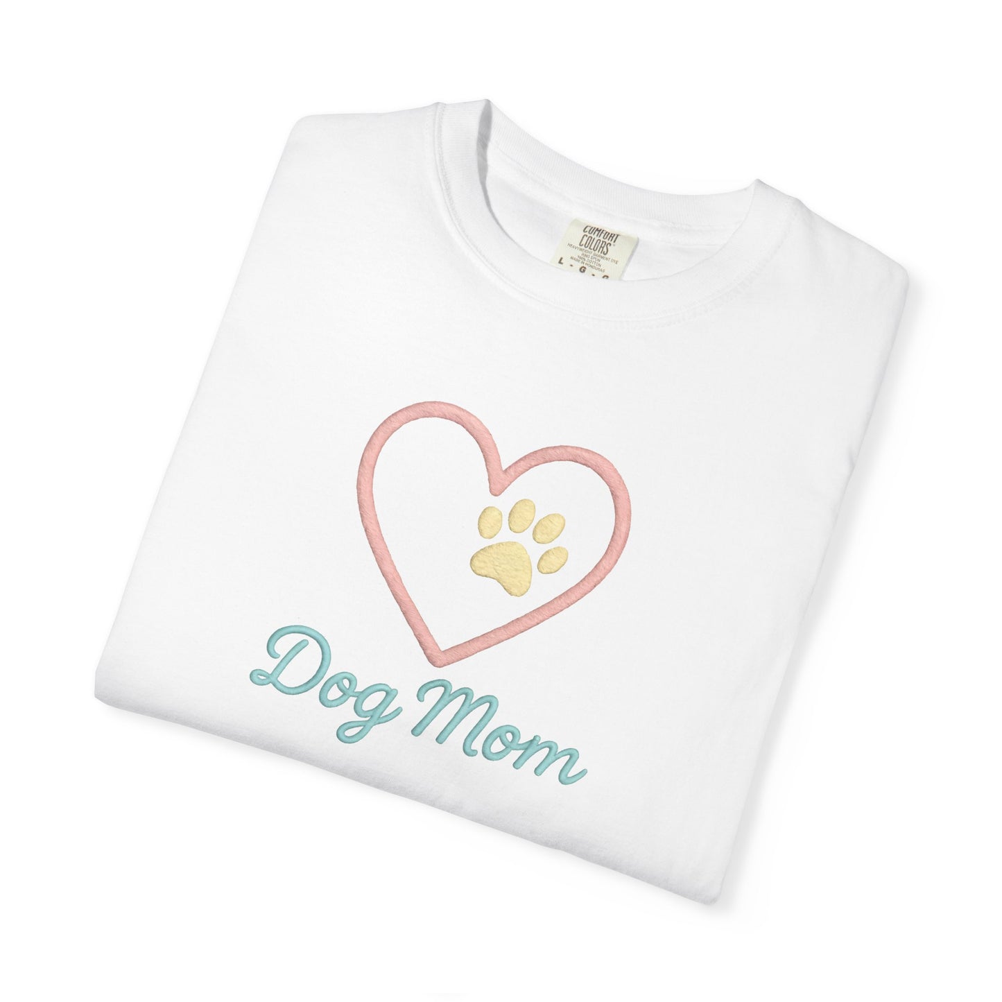 Dog Mom T-Shirt, Garment-Dyed Tee for Dog Owners, Perfect Gift for Pet Lovers, Casual Wear, Animal Lover Shirt