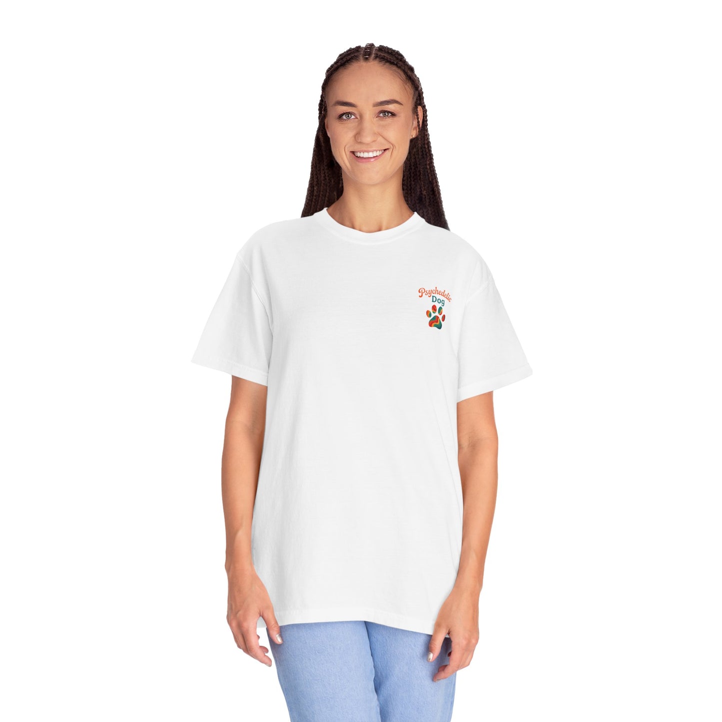 Psychedelic Dog T-Shirt - Jimi Hendrix Fun Humorous Design for Men and Women