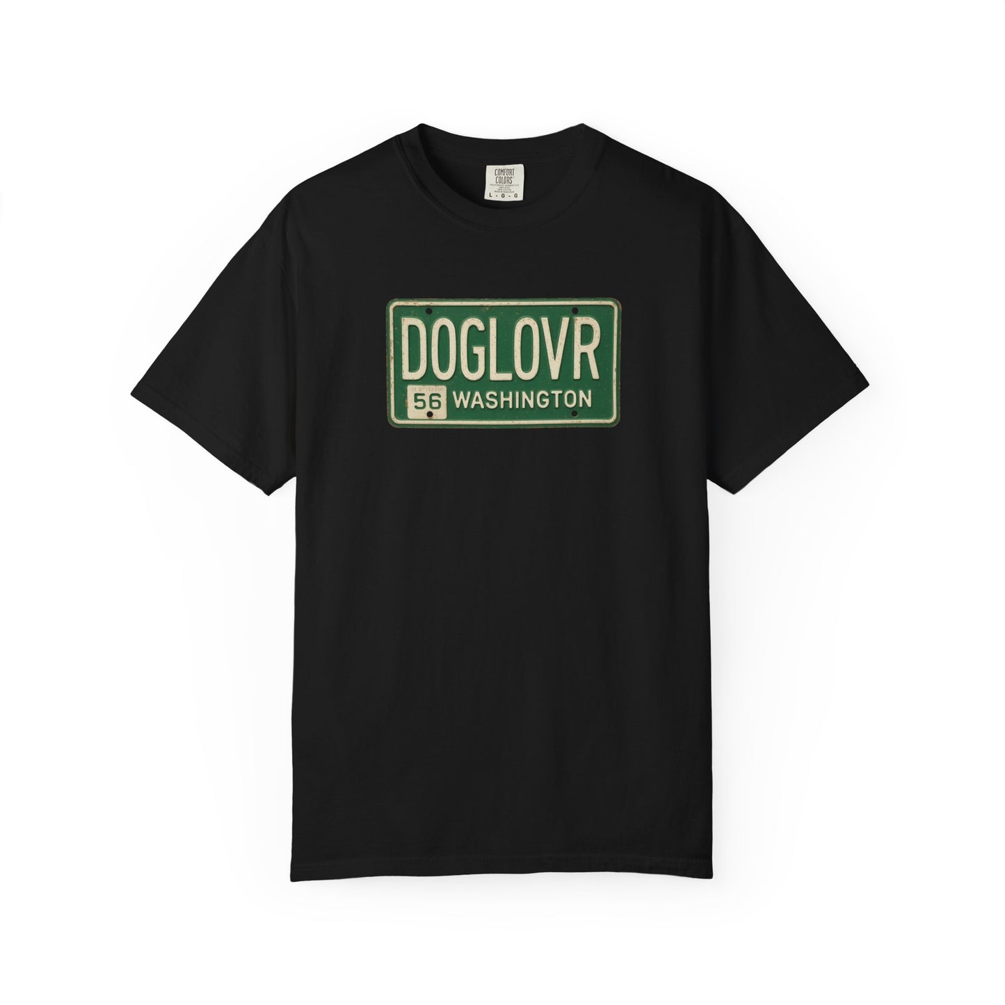 Vintage Washington State DOGLOVR State License Plate T-Shirt