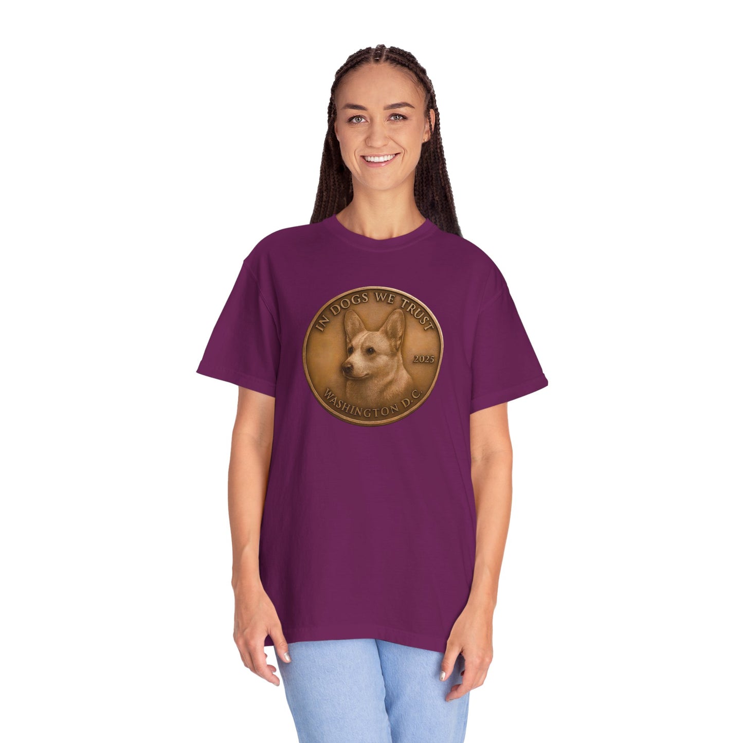 Washington DC State Coin T-Shirt Collection - Proud Dog Breed Illustrations