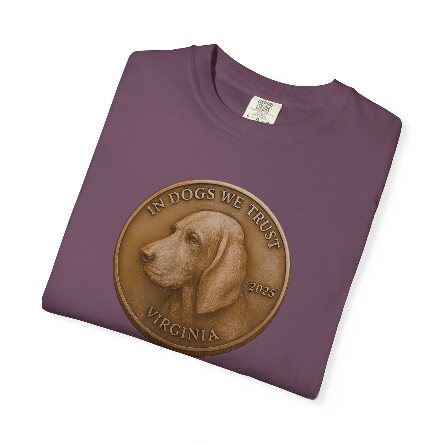 Virginia State Coin T-Shirt Collection - Proud Dog Breed Illustrations
