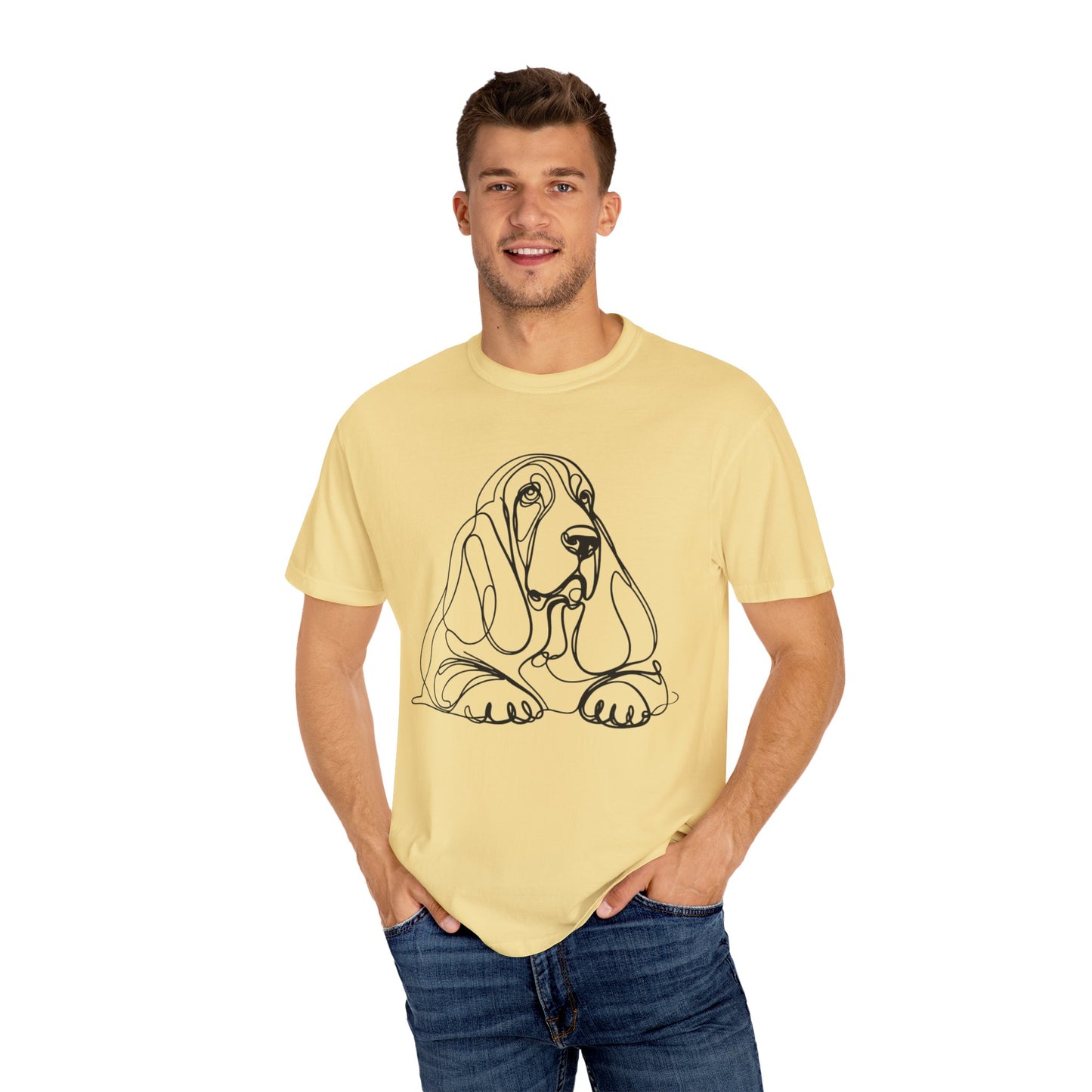 π Low & Loyal β Basset Hound Line Art Tee β Perfect for Dog Lovers