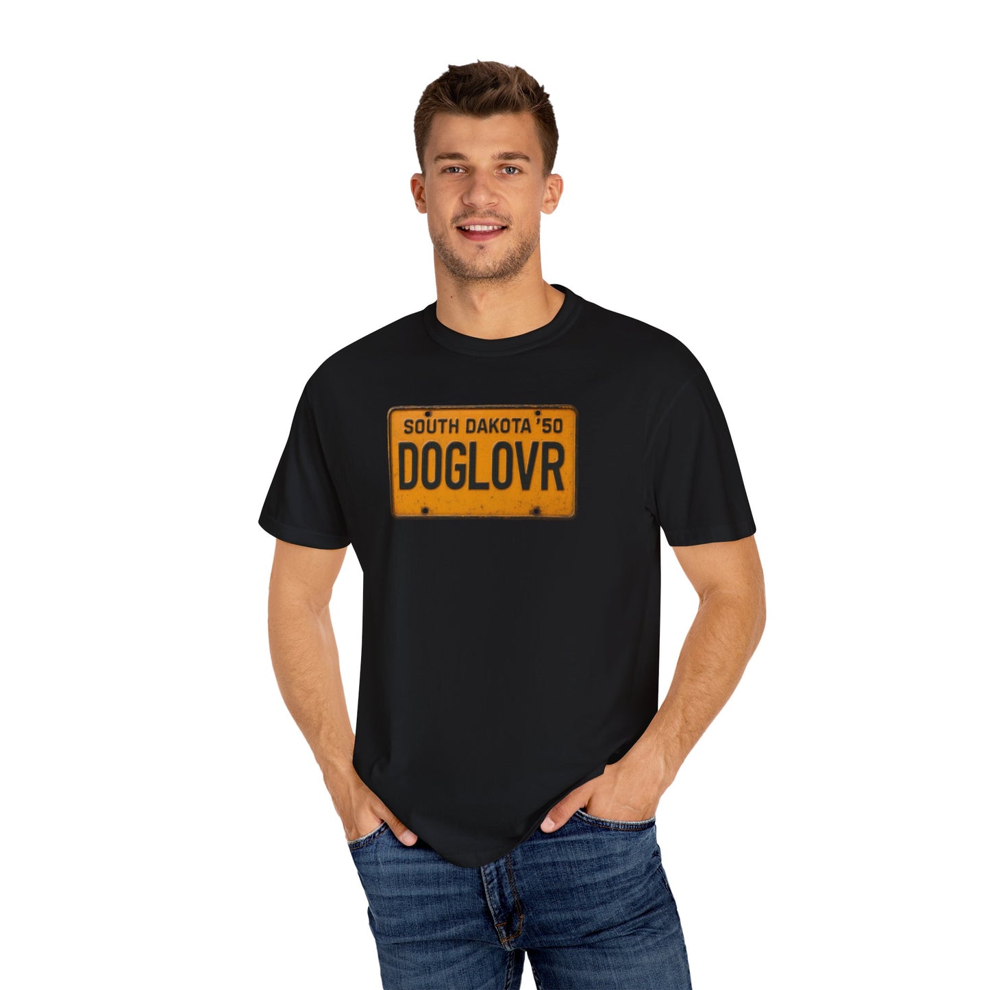 Vintage South Dakota DOGLOVR State License Plate T-Shirt