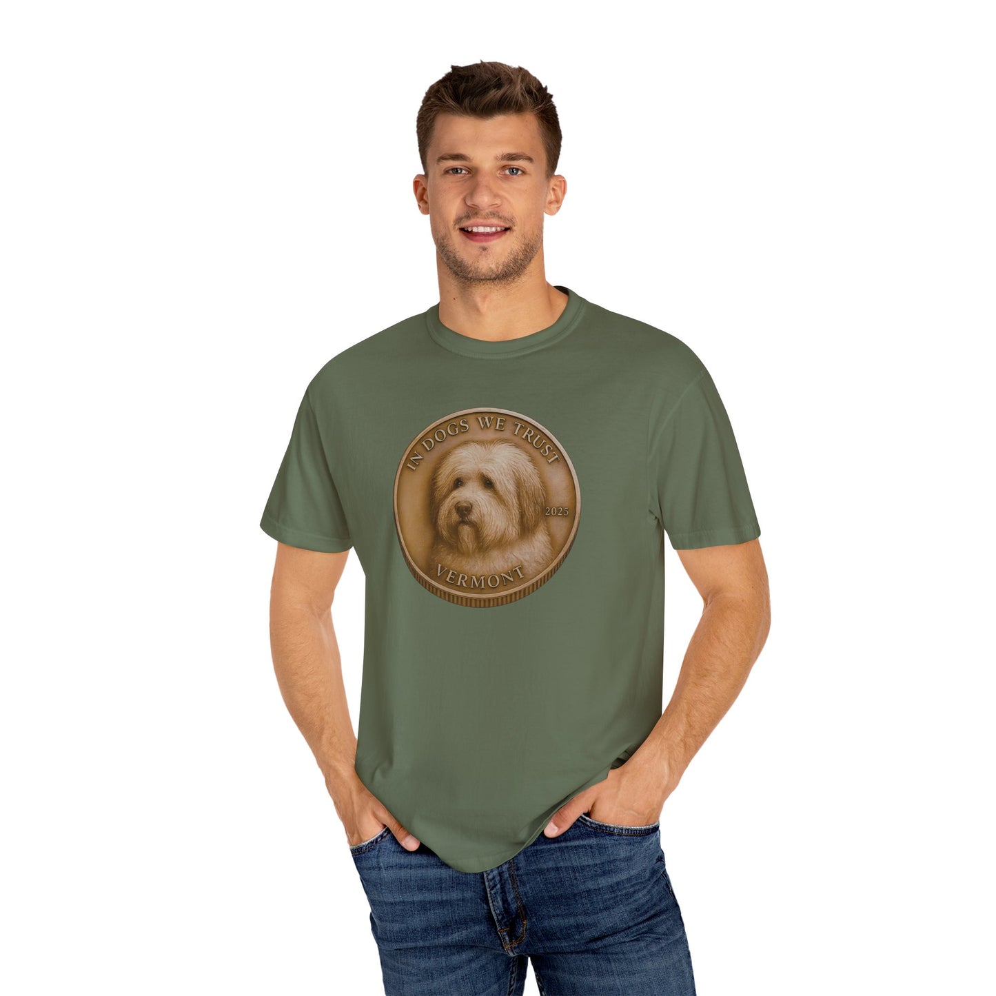 Vermont State Coin T-Shirt Collection - Proud Dog Breed Illustrations