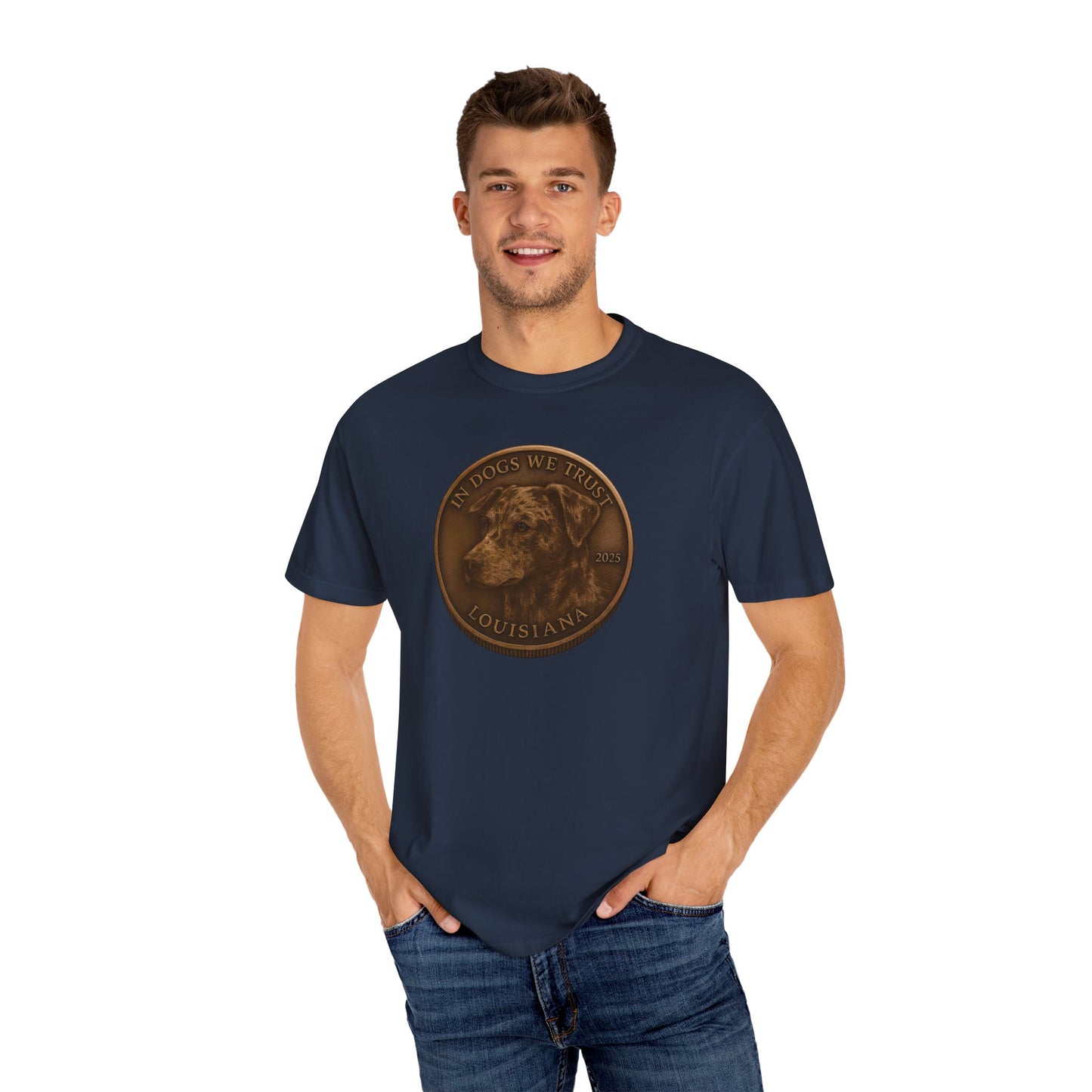 Louisiana State Coin T-Shirt Collection - Proud Dog Breed Illustrations