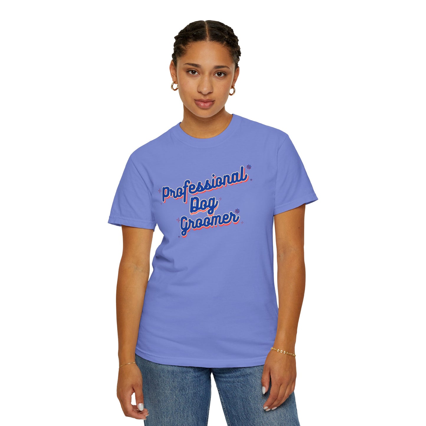 Professional Dog Groomer T-Shirt - Unisex Garment-Dyed Tee for Dog Lovers and Groomers