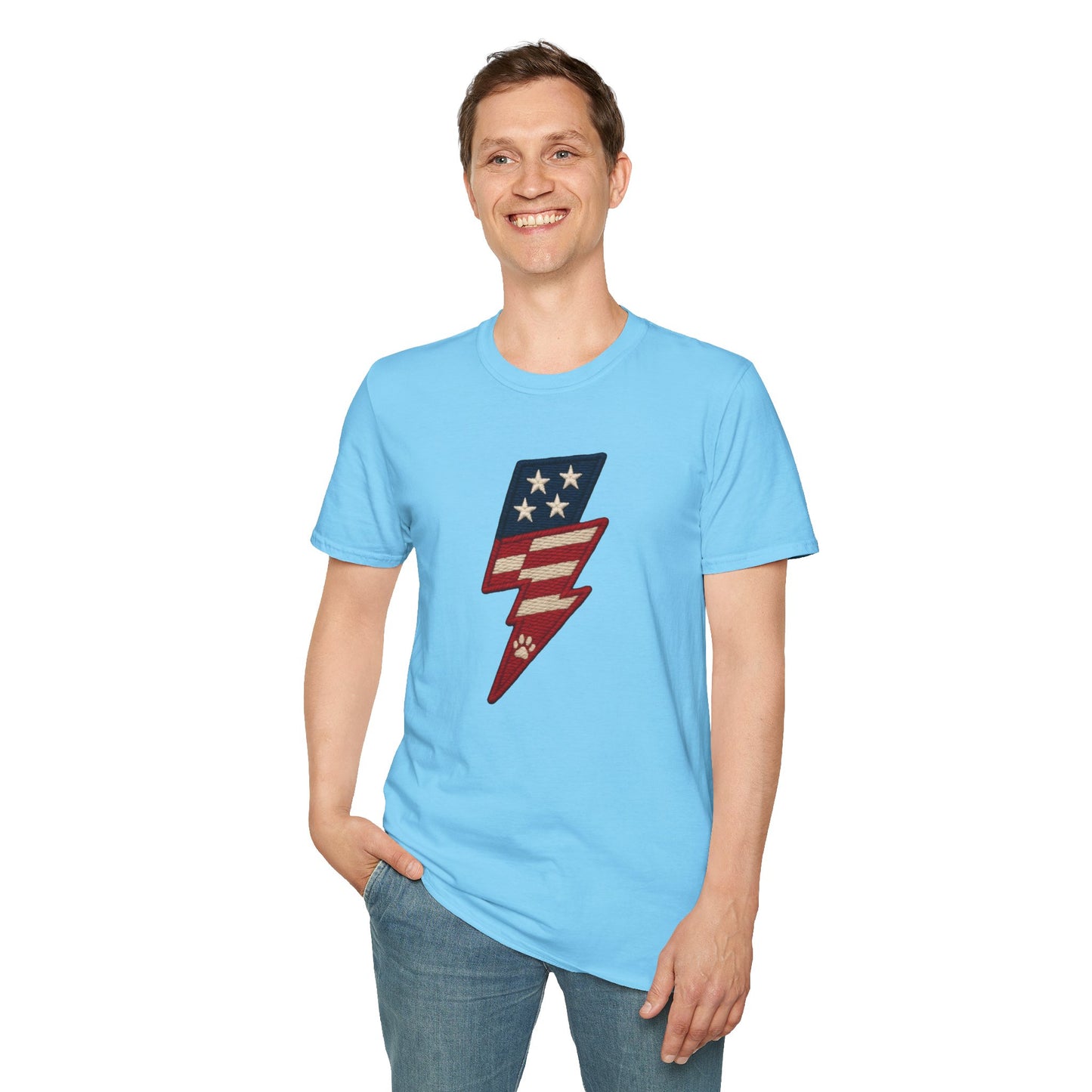 Patriotic Unisex T-Shirt with Flag Design, USA Pride Shirt, Everyday Wear, 4th of July Gift, Casual Style, American Flag Tee